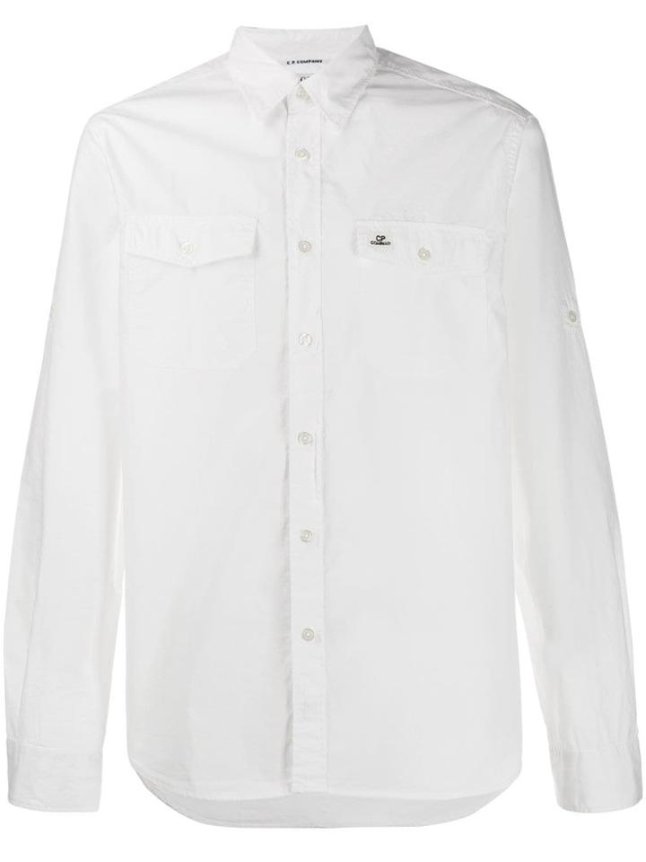 Cp Company Classic Shirt With Pockets - White