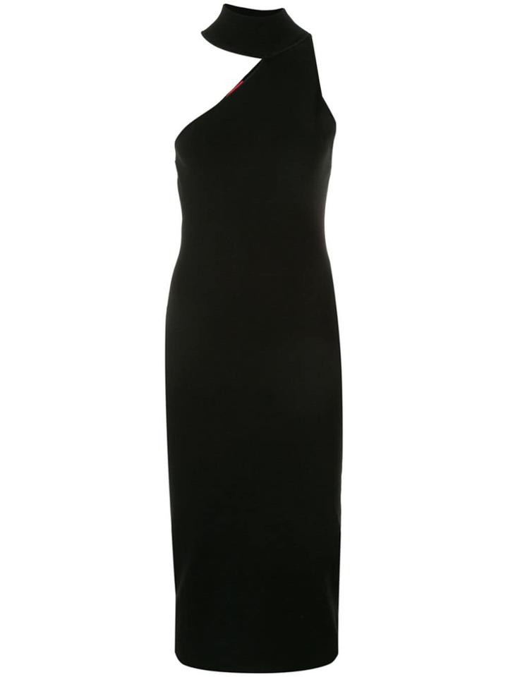 Solace London Fitted Midi Dress - Black