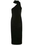 Solace London Fitted Midi Dress - Black