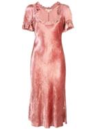 Brock Collection Velvet Midi Dress - Pink