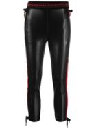 Ermanno Scervino Cropped Leather Trousers - Black