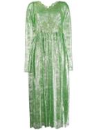 Paco Rabanne Lace Midi Dress - Green