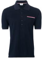 Thom Browne Pocket Polo Shirt, Men's, Size: 1, Blue, Cotton