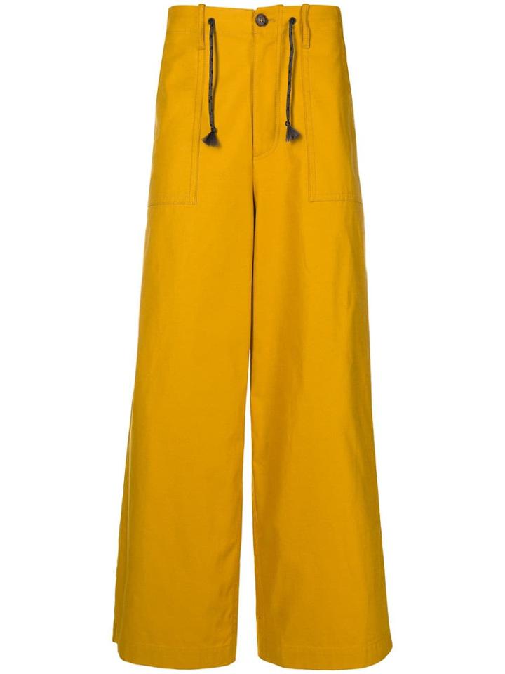 Marni Drawstring Wide-leg Trousers - Yellow