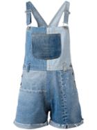 Re/done - Patchwork Dungarees - Women - Cotton - Xs, Women's, Blue, Cotton