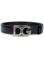 Dolce & Gabbana Designer Logo Belt - Black