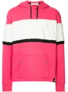 Education From Youngmachines Stripe Block Hoodie - Pink & Purple
