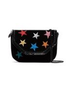 Stella Mccartney Black Mini Falabella Stars Velvet Cross-body Bag