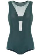 Giuliana Romanno - Panelled Bodysuit - Women - Polyamide/spandex/elastane - G, Green, Polyamide/spandex/elastane