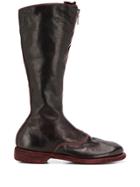 Guidi Zip Front Mid-calf Boots - Brown