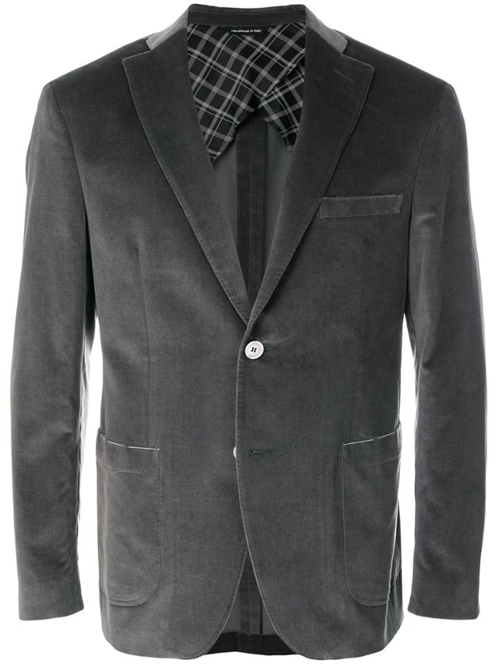 Tonello Velvet Blazer - Grey