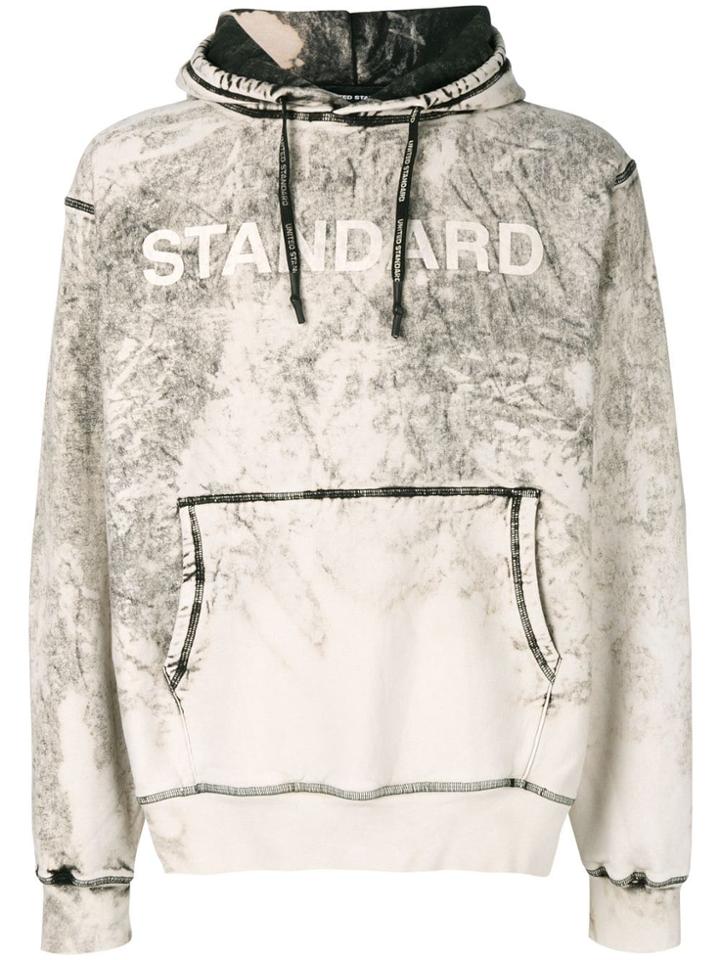 United Standard Distressed Logo Hoodie - Nude & Neutrals