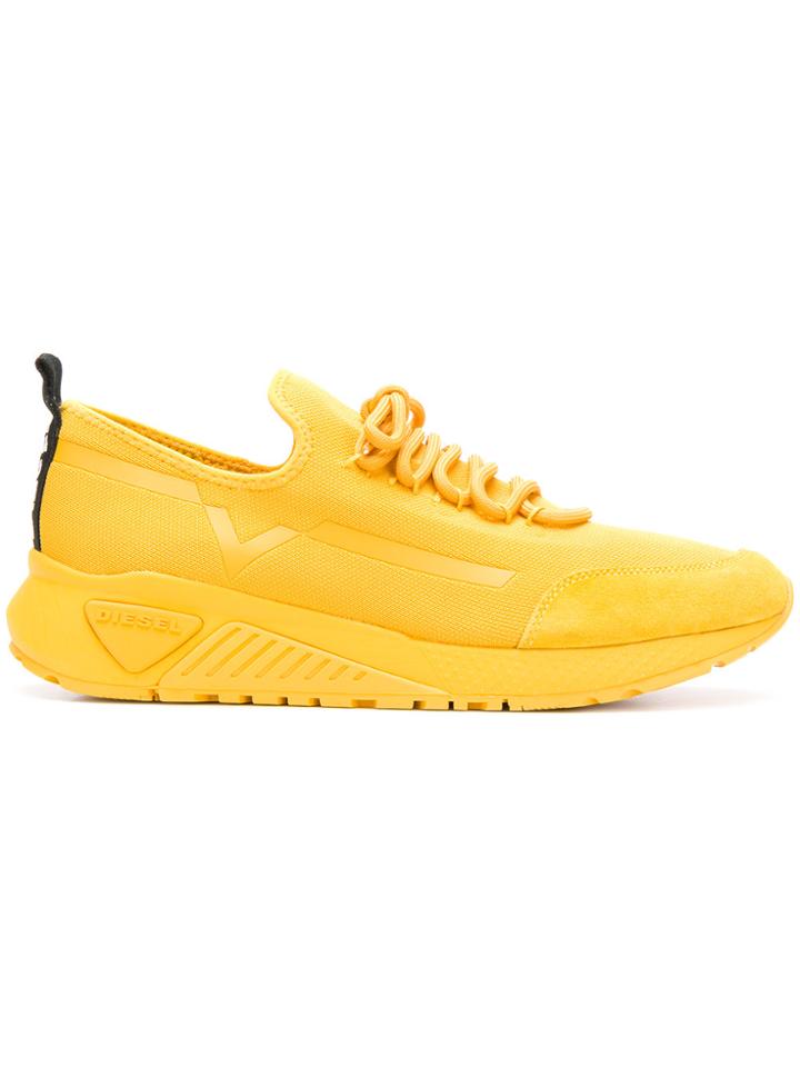 Diesel Logo Low-top Sneakers - Yellow & Orange