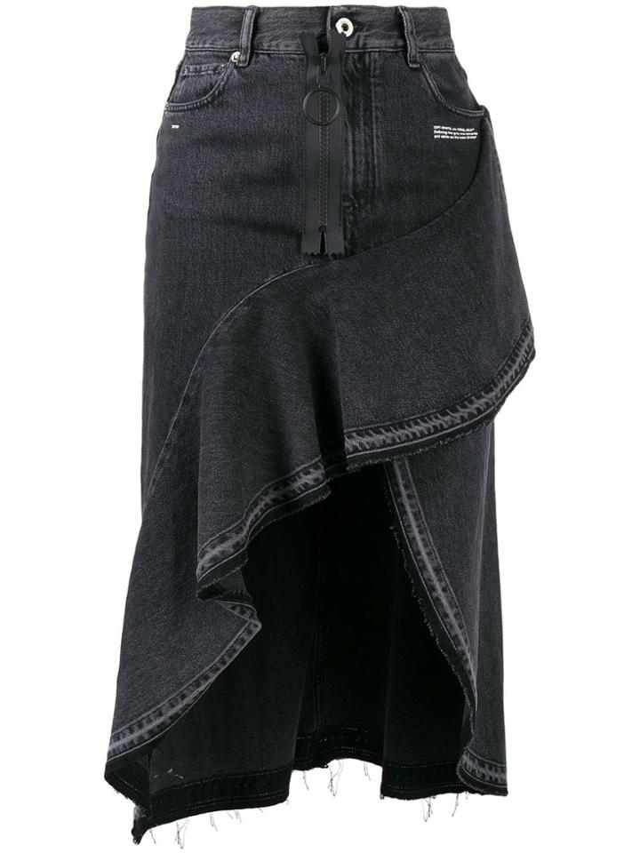 Off-white Ripped Skirt - Grey