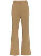 Joseph Rone Wide-leg Wool And Cotton Trousers - Neutrals