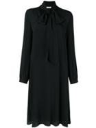 Mauro Grifoni Neck-tied Flared Dress - Black