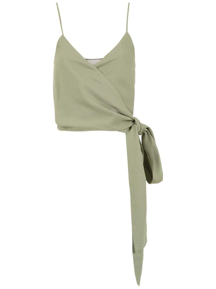 Framed Teshima Cropped Top - Green
