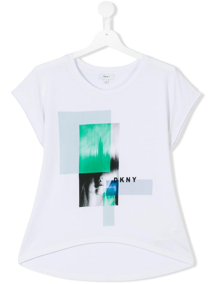 Dkny Kids - Printed Design T-shirt - Kids - Spandex/elastane/viscose - 14 Yrs, White