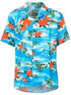 Gitman Vintage Ocean Print Shirt - Blue