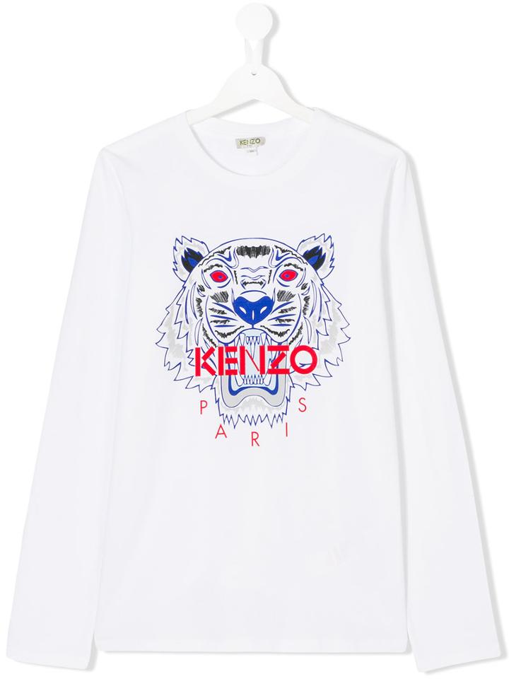 Kenzo Kids - Teen Tiger T-shirt - Kids - Cotton - 16 Yrs, White