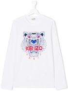 Kenzo Kids - Teen Tiger T-shirt - Kids - Cotton - 16 Yrs, White