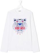 Kenzo Kids - Teen Tiger T-shirt - Kids - Cotton - 16 Yrs, White