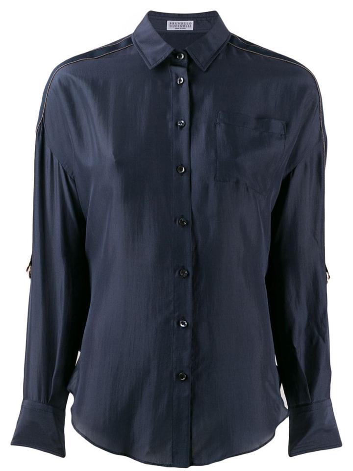 Brunello Cucinelli Panel Blouse - Blue