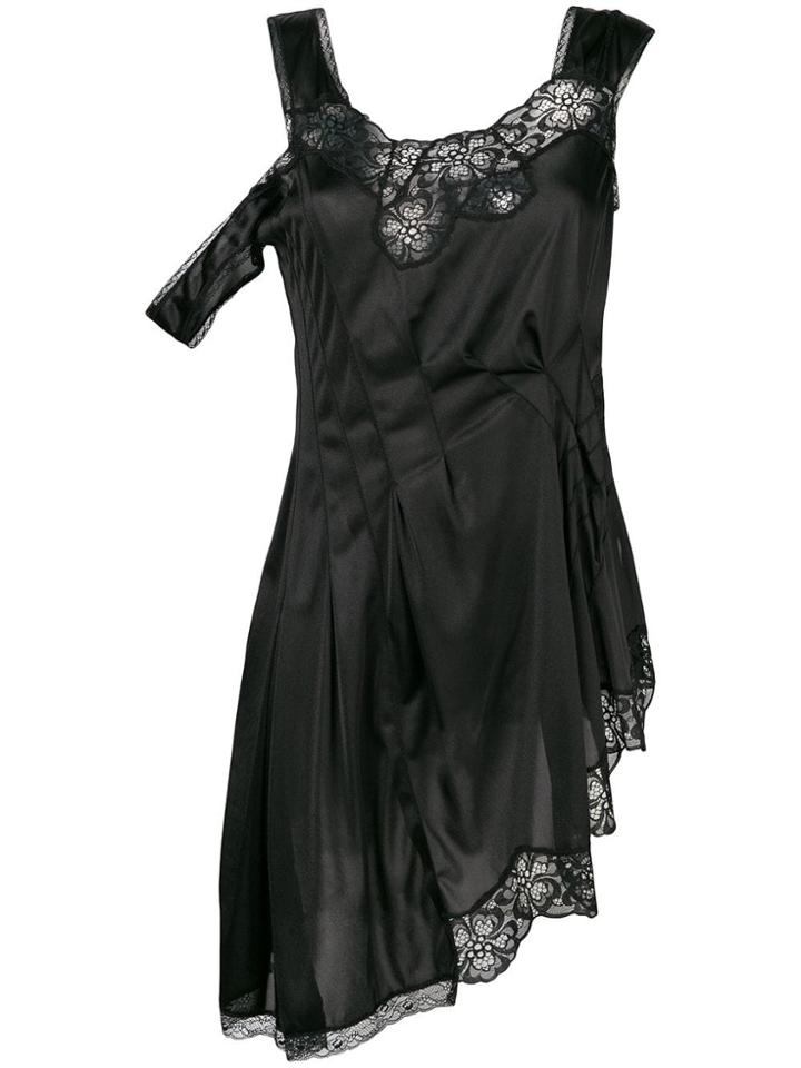 Erika Cavallini Asymmetric Lace Top - Black