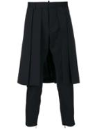 Dsquared2 Pleated Apron Slim Trousers - Black