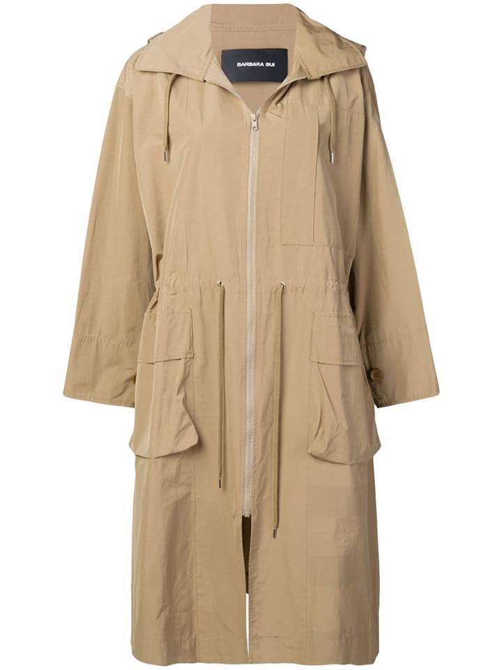 Barbara Bui Zipped Trench Coat - Brown
