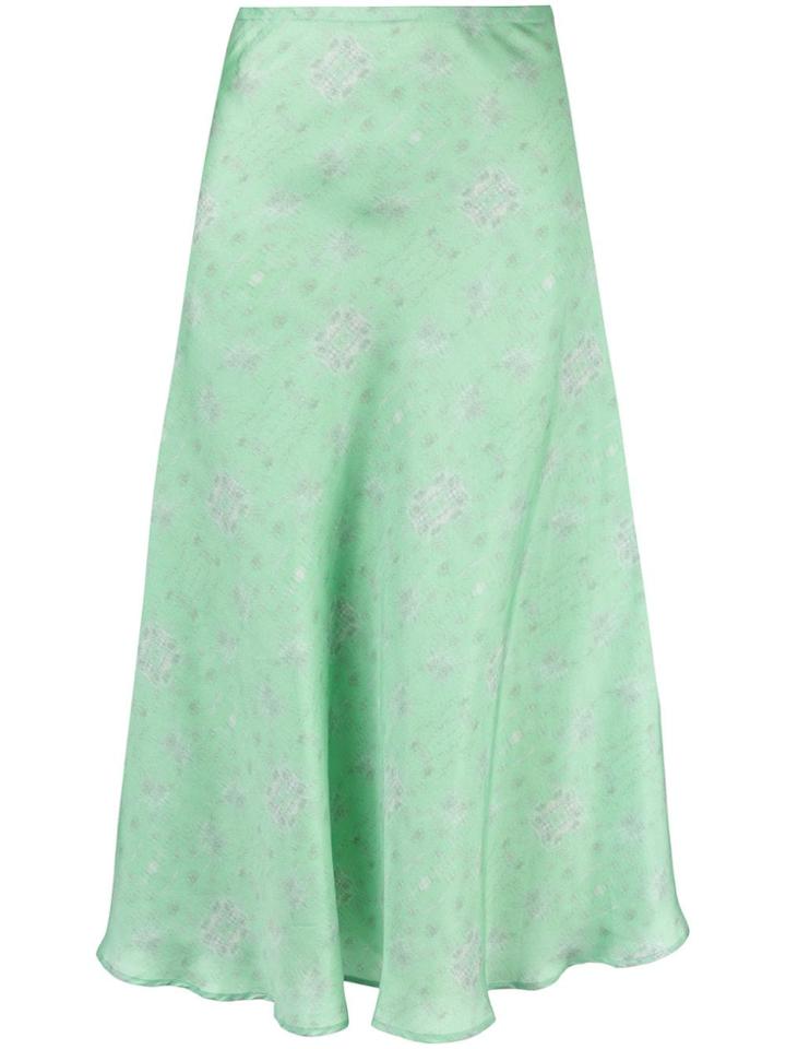 Maggie Marilyn Bias Cut Midi Skirt - Green