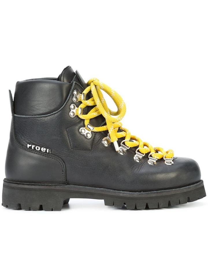 Proenza Schouler Lace Up Hiking Boots - Black