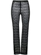 Stella Mccartney - Lace Trousers - Women - Cotton/polyester - 38, Women's, Black, Cotton/polyester