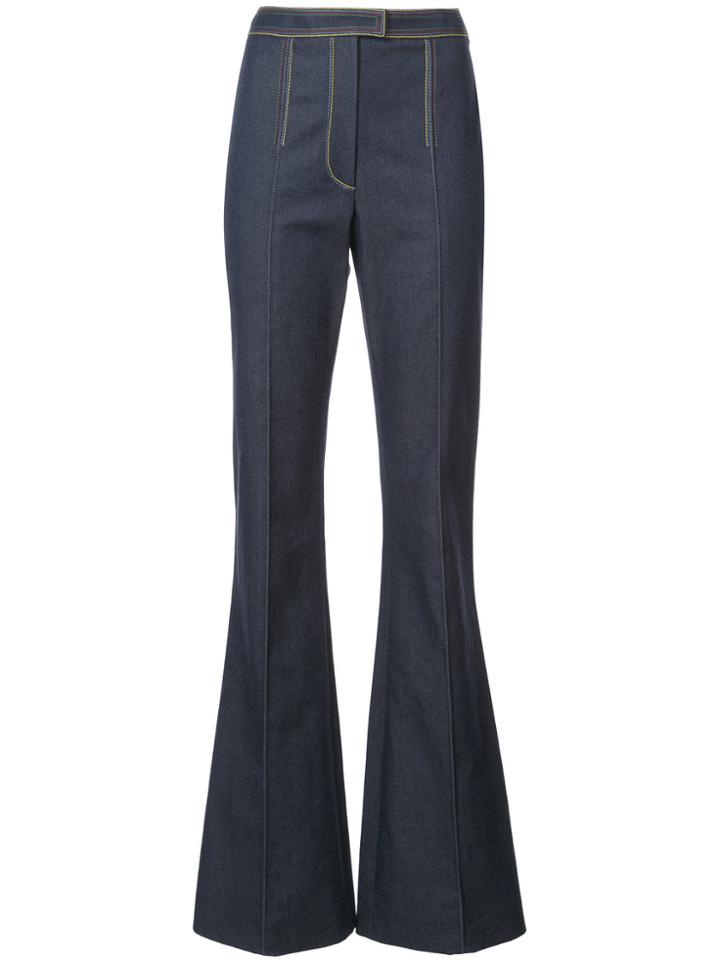 Carolina Herrera Flared Denim Jeans - Blue