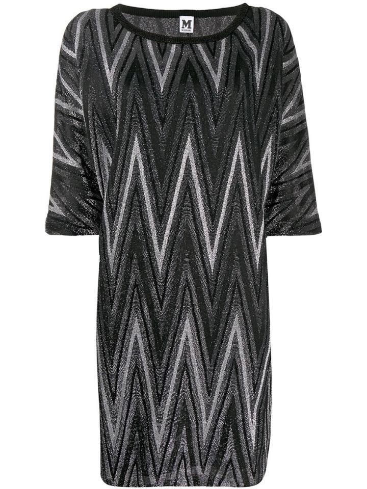 M Missoni Short Zigzag Dress - Black