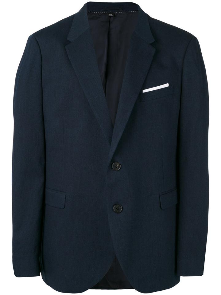 Neil Barrett - Chest Pocket Blazer - Men - Cotton/polyester/viscose - 50, Blue, Cotton/polyester/viscose