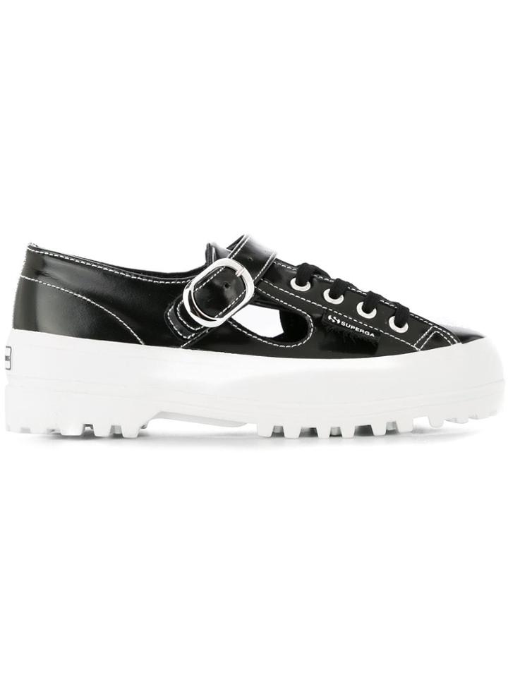 Alexa Chung Ridged Sole Sneakers - Black