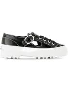 Alexa Chung Ridged Sole Sneakers - Black