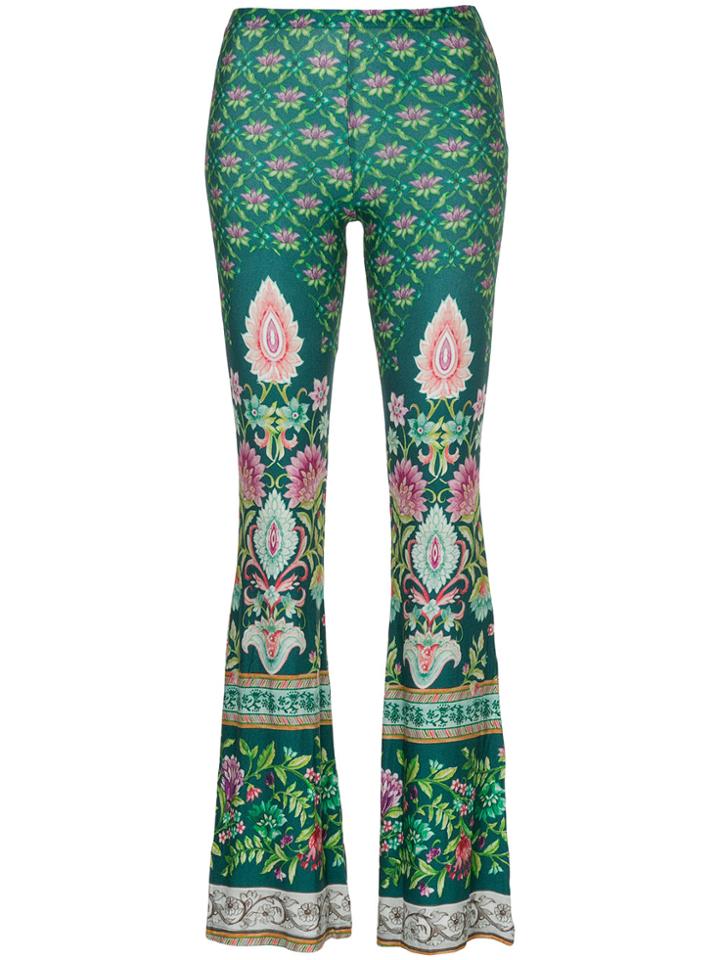 Black Coral Namaste Printed Trousers - Green