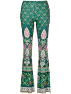 Black Coral Namaste Printed Trousers - Green