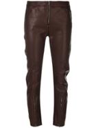 Ilaria Nistri Leather Skinny Trousers - Red
