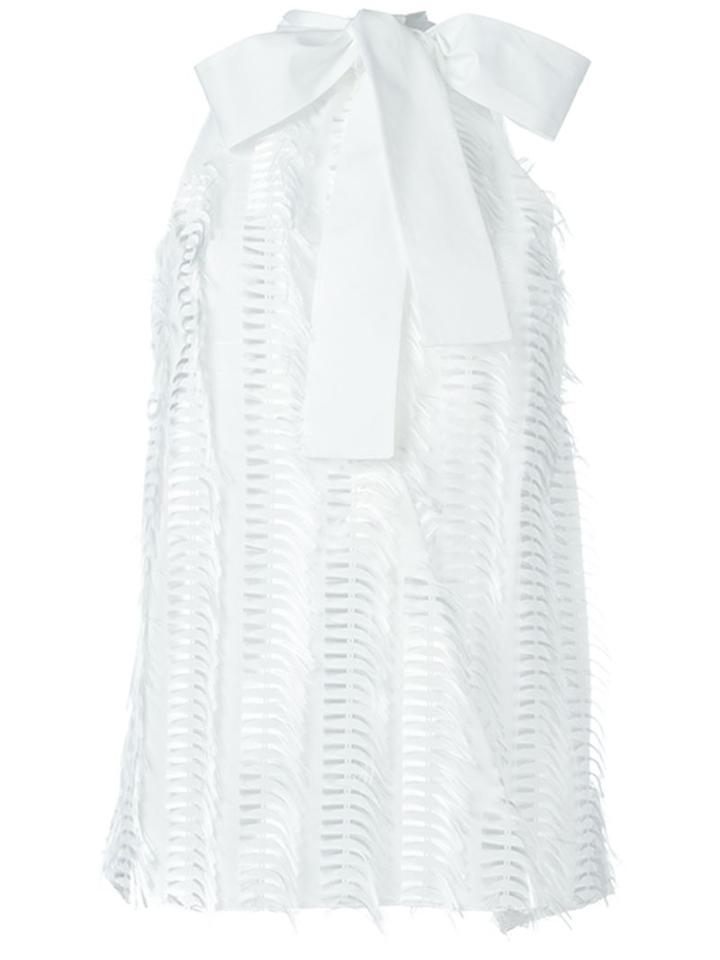 Chalayan Frayed Panel Sleeveless Top, Women's, Size: 38, White, Polyester/cotton/acetate