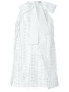 Chalayan Frayed Panel Sleeveless Top, Women's, Size: 38, White, Polyester/cotton/acetate