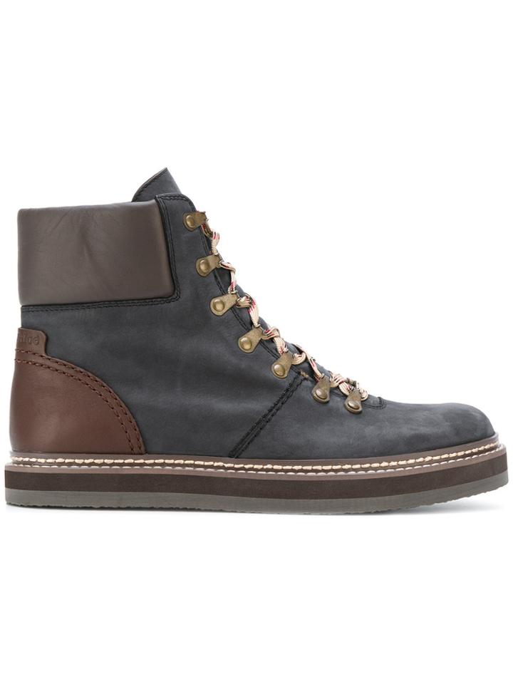 See By Chloé Lace-up Ankle Boots - Black