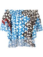 Tsumori Chisato Off-shoulders Shift Blouse, Women's, Size: 3, White, Cotton/rayon