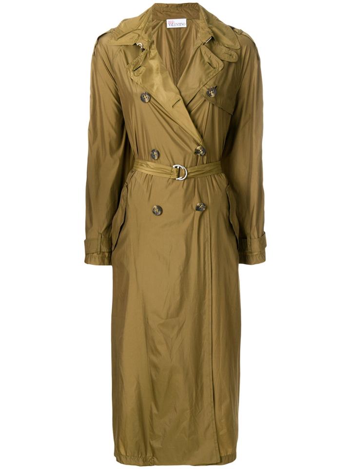 Red Valentino Double Breasted Parka - Green