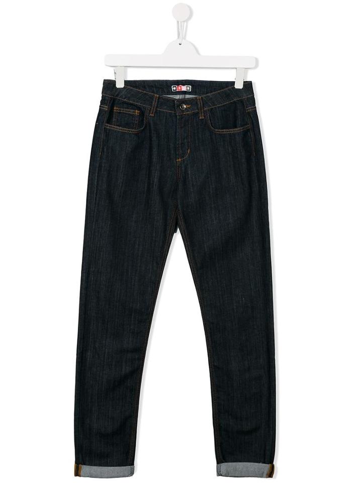 Msgm Kids Selvedge Jeans, Boy's, Size: 14 Yrs, Blue