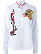 History Repeats - Embroidered Motif Shirt - Women - Cotton - 42, Blue, Cotton