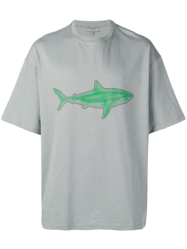 Lanvin Shark Print T-shirt - Grey