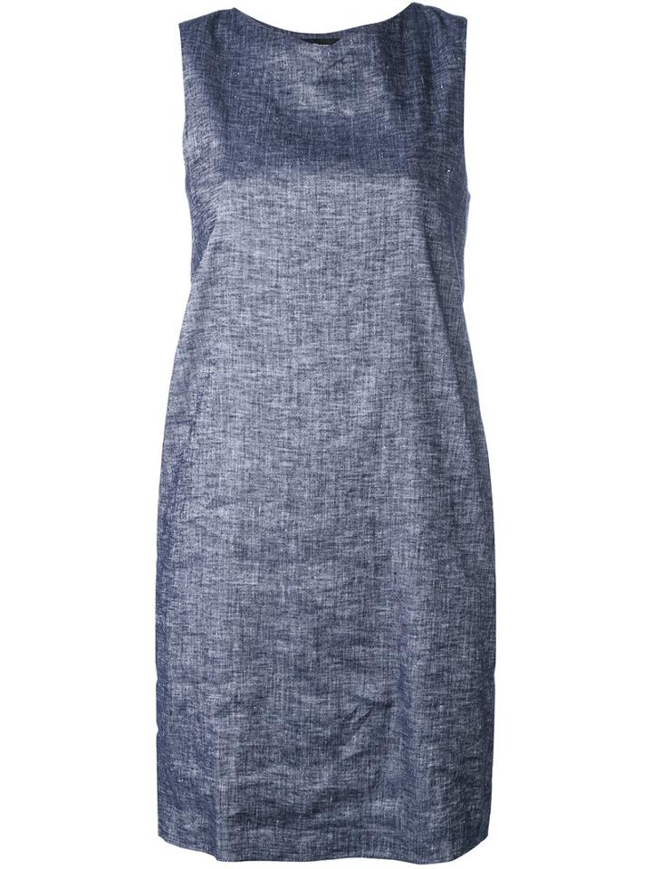 Theory - Sleeveless Dress - Women - Cotton/linen/flax/spandex/elastane/viscose - 8, Blue, Cotton/linen/flax/spandex/elastane/viscose